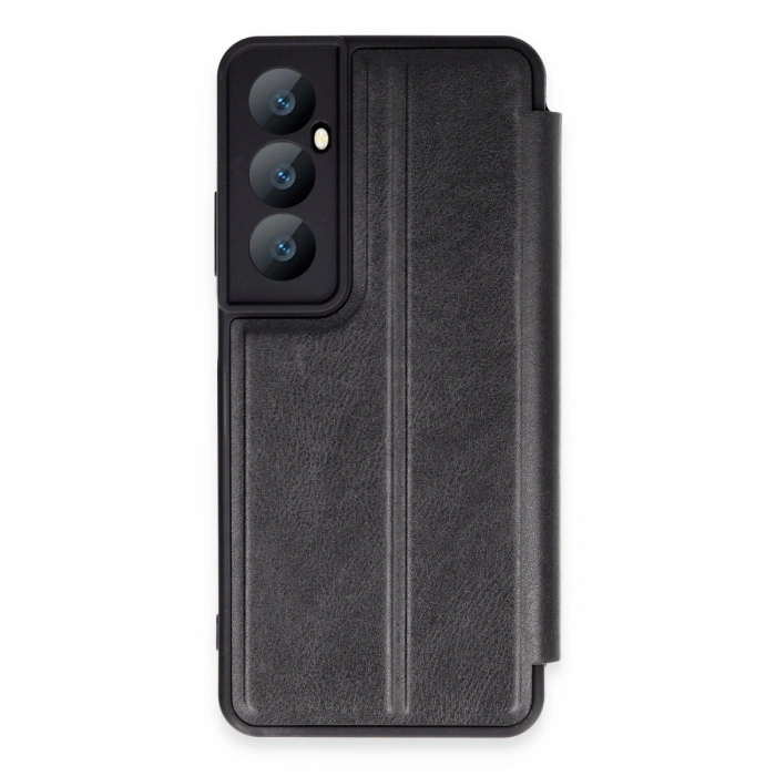 HERŞEYTREND Realme C65 Kılıf Flip Cover - Siyah