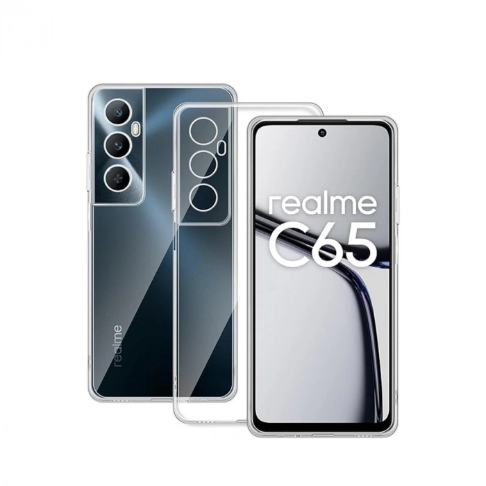HERŞEYTREND Realme C65 Kılıf Lüx Şeffaf Silikon
