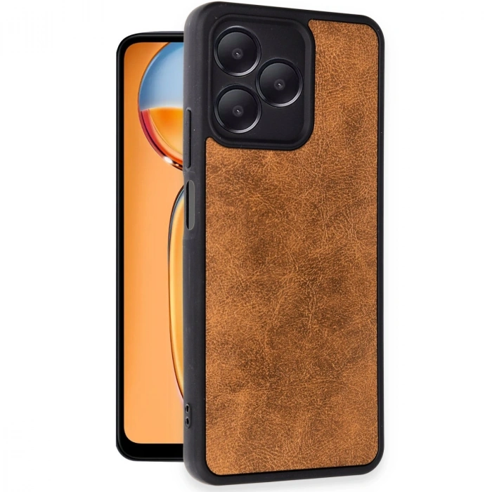 HERŞEYTREND Realme Note 50 4g Kılıf Aras Deri Kapak - Taba