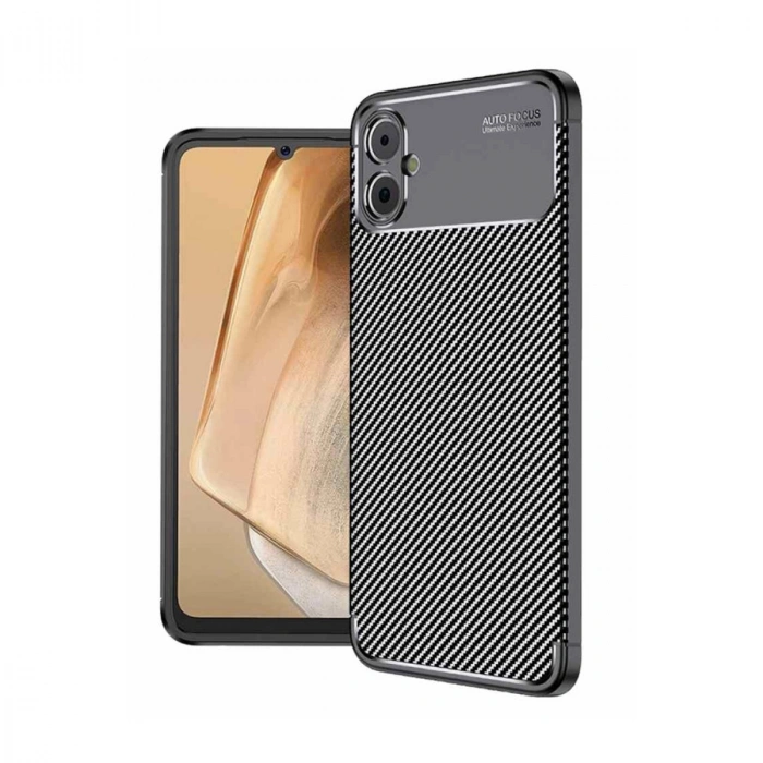 HERŞEYTREND Samsung Galaxy A05 Kılıf Auto Focus Karbon Kapak - Siyah