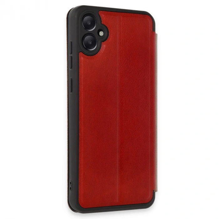 HERŞEYTREND Samsung Galaxy A05 Kılıf Flip Cover - Kırmızı