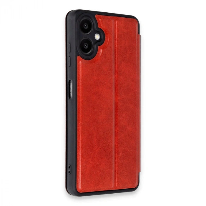 HERŞEYTREND Samsung Galaxy A06 Kılıf Flip Cover - Kırmızı