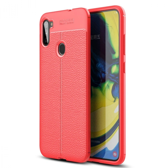 HERŞEYTREND Samsung Galaxy A11 Kılıf Auto Focus Kapak - Kırmızı