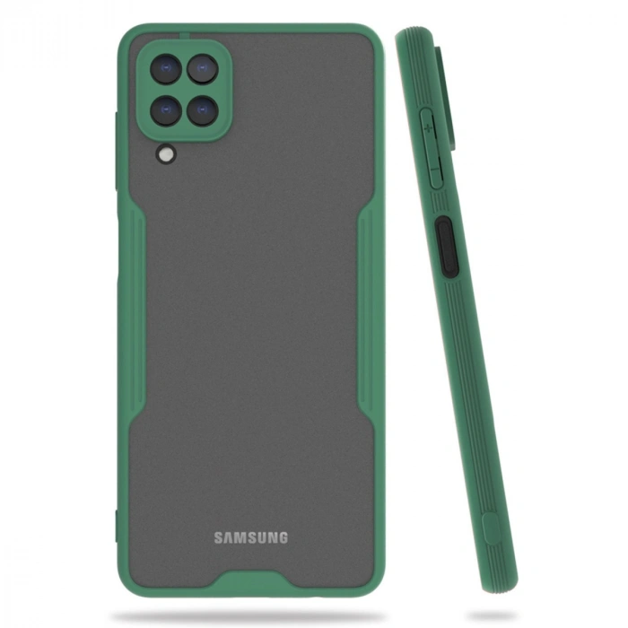 HERŞEYTREND Samsung Galaxy A22 Kılıf Platin Silikon - Yeşil
