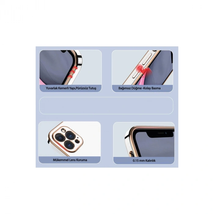 HERŞEYTREND Samsung Galaxy A25 5g Kılıf Volet Silikon - Mavi