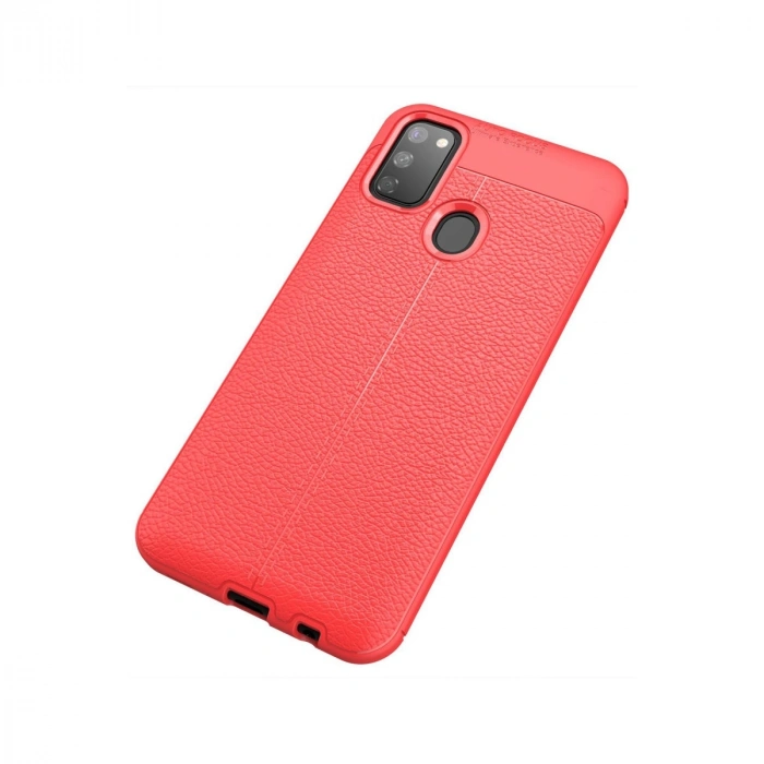 HERŞEYTREND Samsung Galaxy M30s Kılıf Auto Focus Kapak - Kırmızı