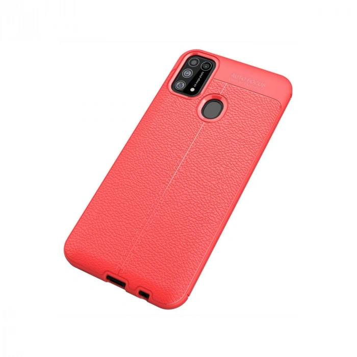 HERŞEYTREND Samsung Galaxy M31 Kılıf Auto Focus Kapak - Kırmızı