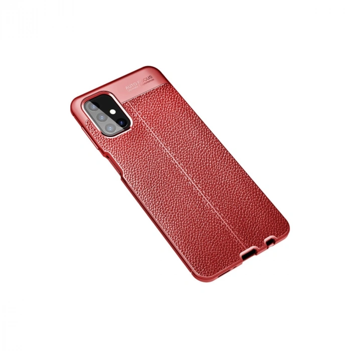 HERŞEYTREND Samsung Galaxy M31s Kılıf Auto Focus Kapak - Kırmızı