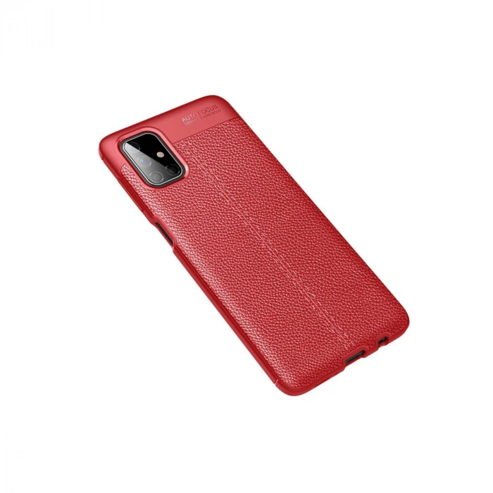 HERŞEYTREND Samsung Galaxy M51 Kılıf Auto Focus Kapak - Kırmızı