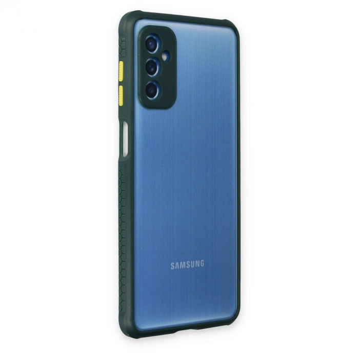 HERŞEYTREND Samsung Galaxy M52 5g Kılıf Miami Şeffaf Silikon - Koyu Yeşil
