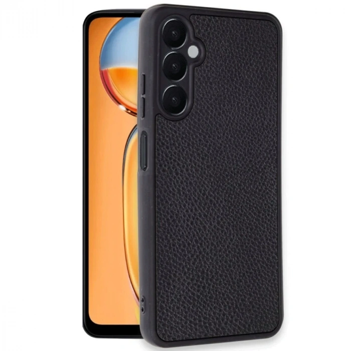 HERŞEYTREND Samsung Galaxy S24 Fe Kılıf Aras Deri Kapak - Siyah