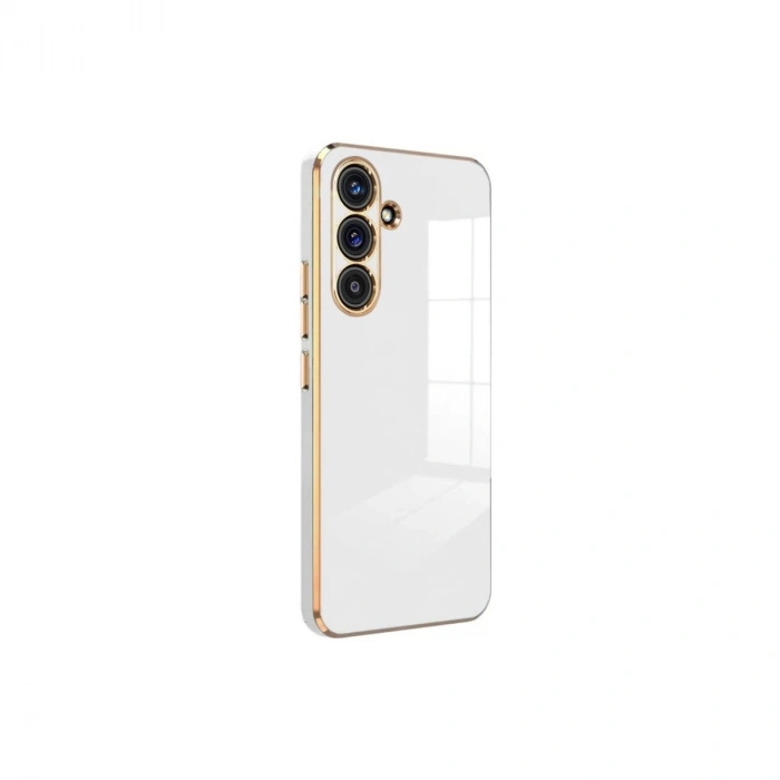 HERŞEYTREND Samsung Galaxy S24 Fe Kılıf Volet Silikon - Beyaz