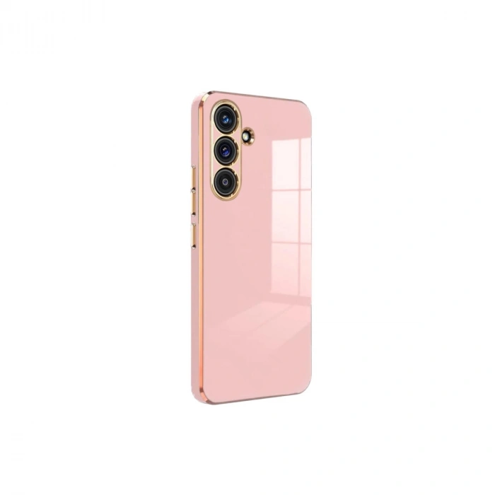 HERŞEYTREND Samsung Galaxy S24 Fe Kılıf Volet Silikon - Pembe