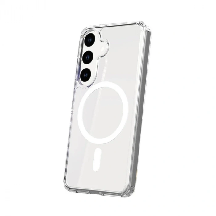 HERŞEYTREND Samsung Galaxy S24 Kılıf Magneticsafe Şeffaf Silikon - Şeffaf