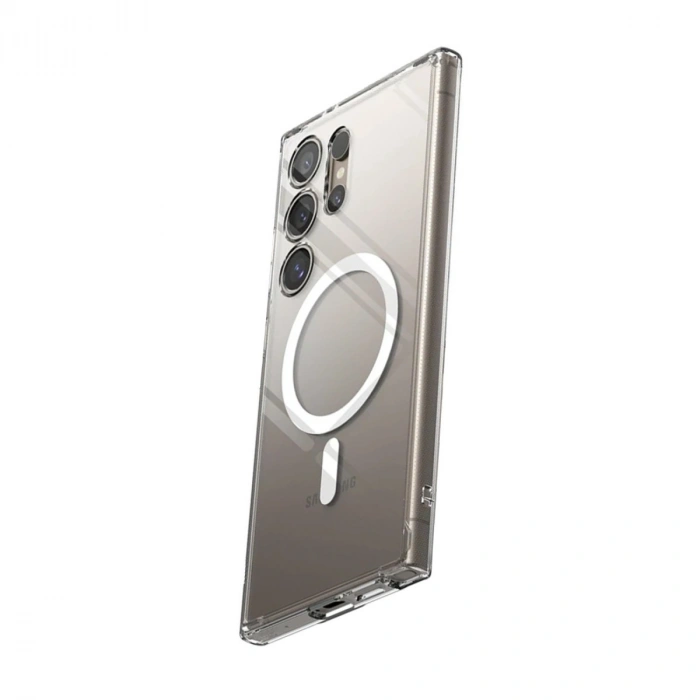 HERŞEYTREND Samsung Galaxy S24 Ultra Kılıf Magneticsafe Şeffaf Silikon - Şeffaf