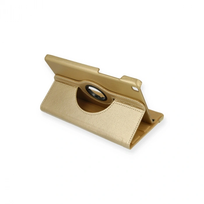 HERŞEYTREND Samsung Galaxy Tab A9 Plus Kılıf 360 Tablet Deri Kılıf - Gold