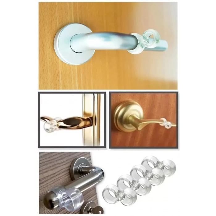 HERŞEYTREND Şeffaf Kapı Kolu Stoperi Kapı Kolu Tamponu 4 Adet Kapı Güvenliği