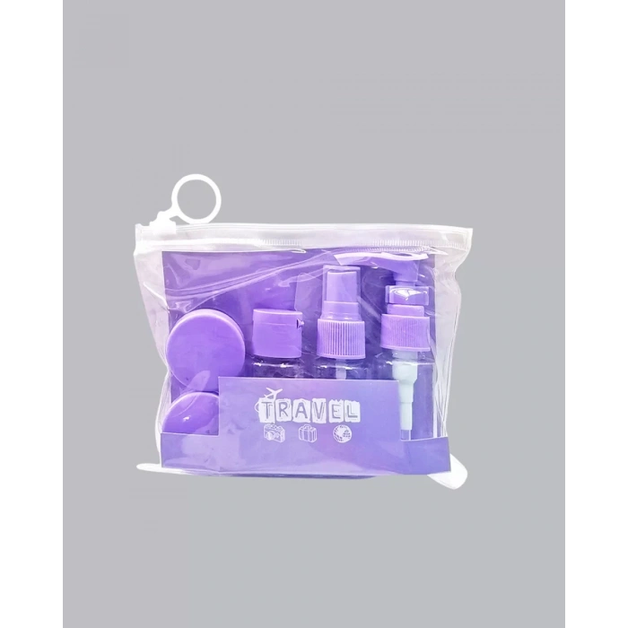 HERŞEYTREND Seyahat Banyo Seti 5 Parça Şeffaf Taşıma Çantalı 30 ml