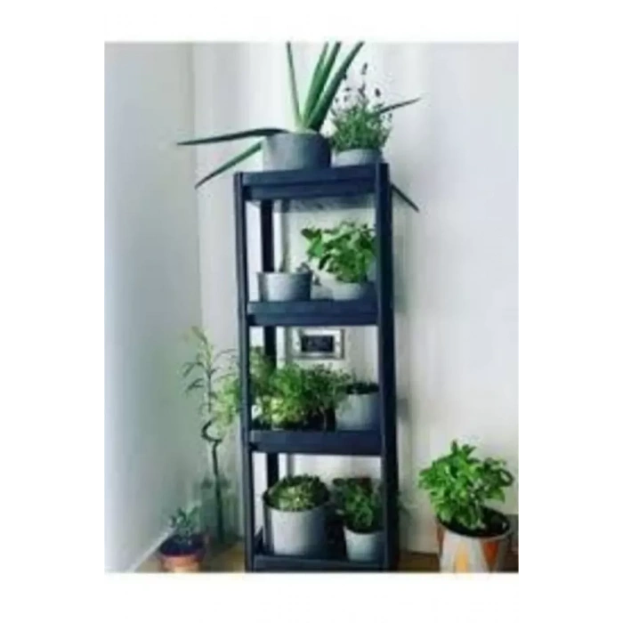 HERŞEYTREND Shelf Unit Raf Ünitesi Siyah Renk 4 Katlı Royaleks-81414