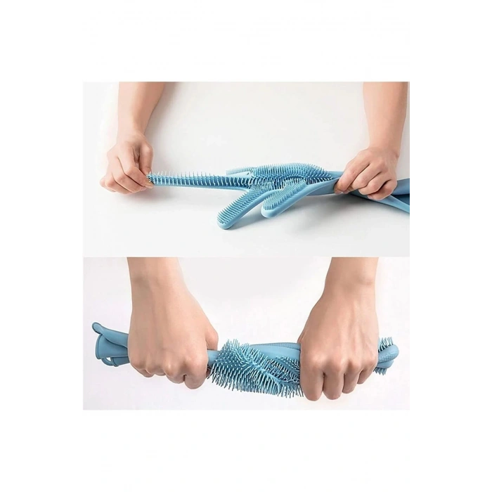 HERŞEYTREND Silikon Bulaşık Yıkama Eldiveni Silikonlu Mutfak Eldiveni Temizlik Mutfak Eldiven