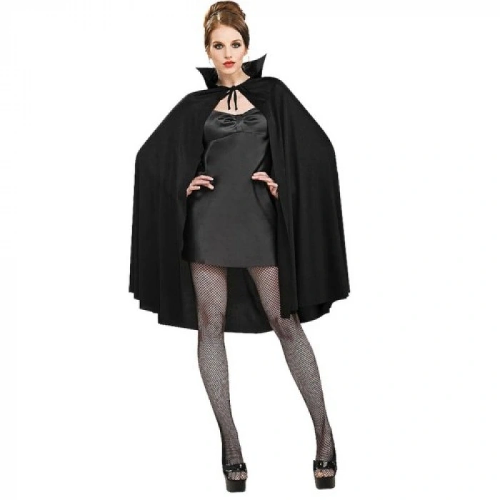HERŞEYTREND Siyah Renk Yakalı Halloween Pelerini 90 cm