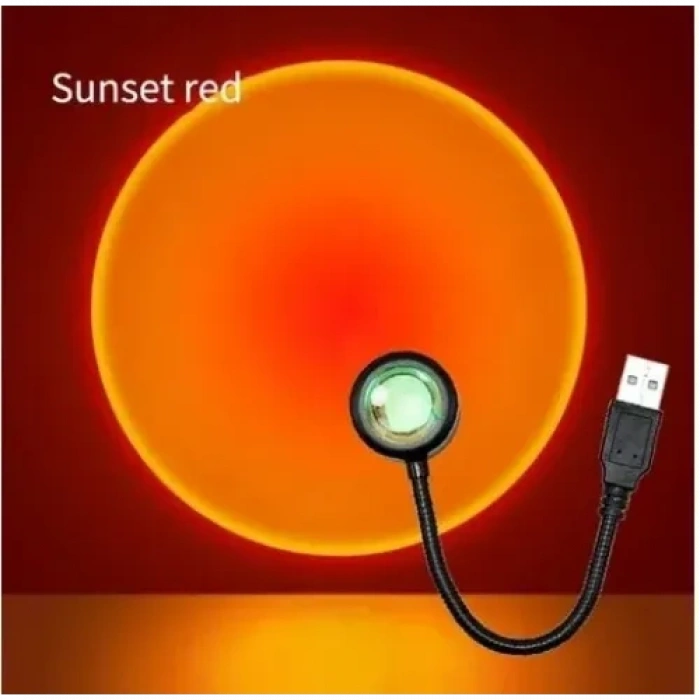 HERŞEYTREND Taşınabilir USB Sunset Gün Batımı Ambiyans Işığı Lamba