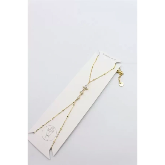 HERŞEYTREND Taşlı Çelik Şahmeran - Altın