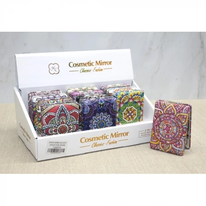 HERŞEYTREND Taşlı El Aynası Dikdörtgen Kalın Model 1