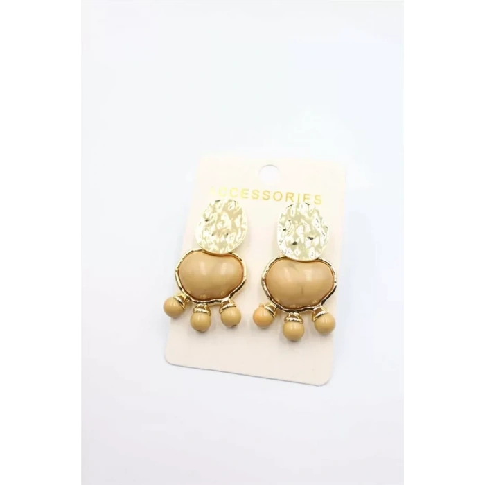 HERŞEYTREND Taşlı Küpe - Kahverengi