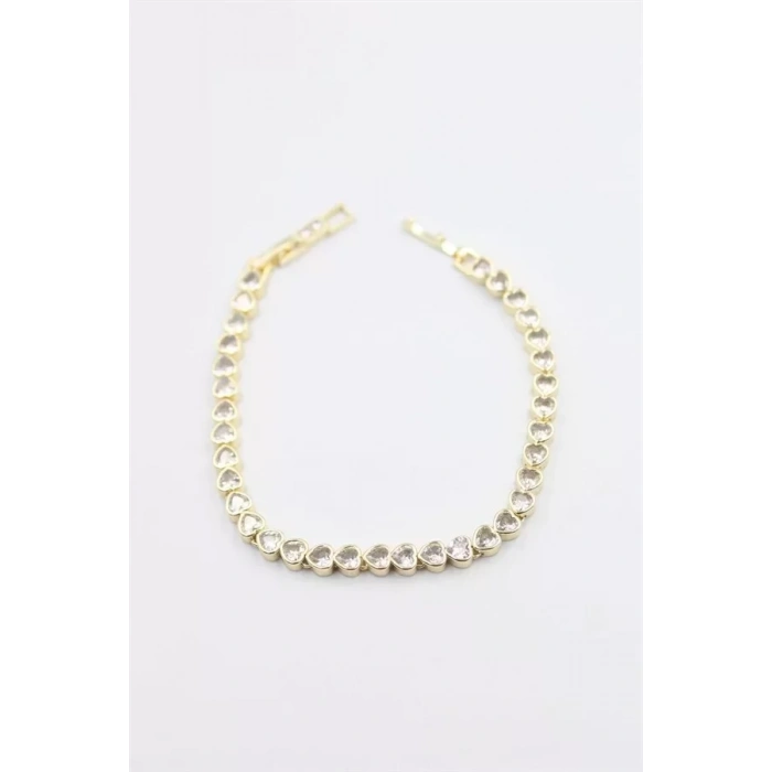 HERŞEYTREND Taşlı Vip Bileklik - Altın