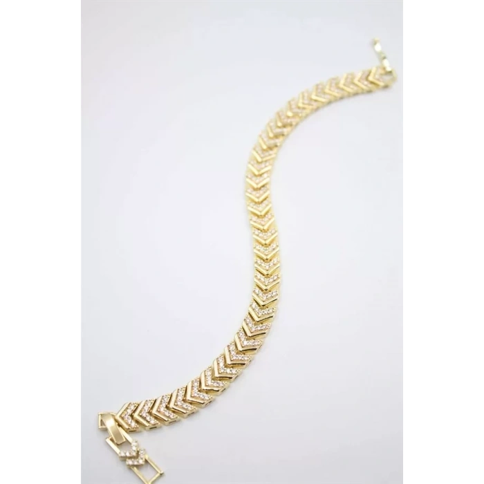 HERŞEYTREND Taşlı Vip Bileklik - Altın