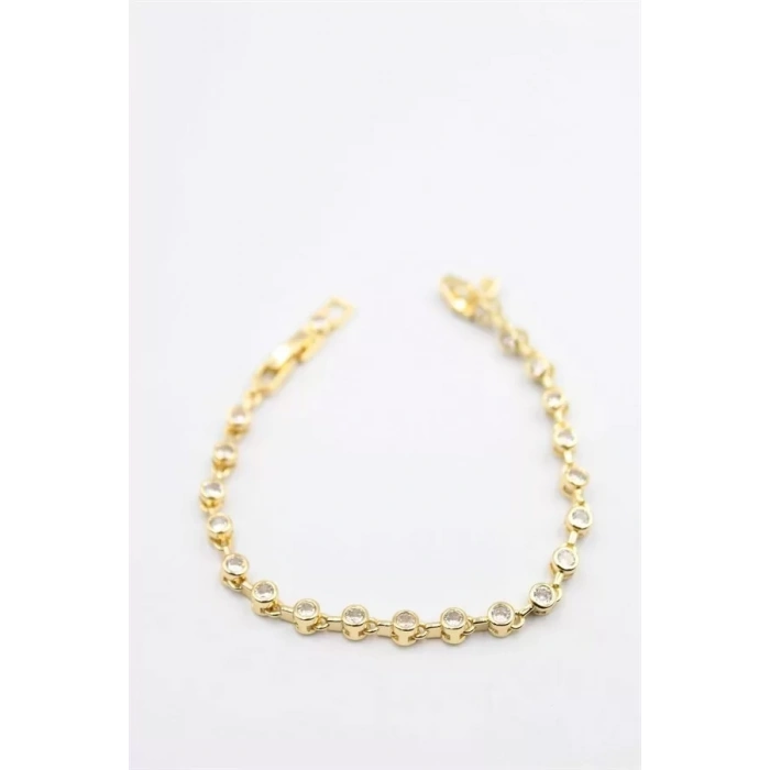 HERŞEYTREND Taşlı Vip Bileklik - Altın