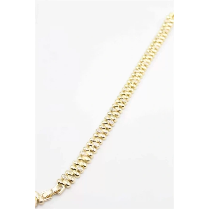 HERŞEYTREND Taşlı Vip Bileklik - Altın