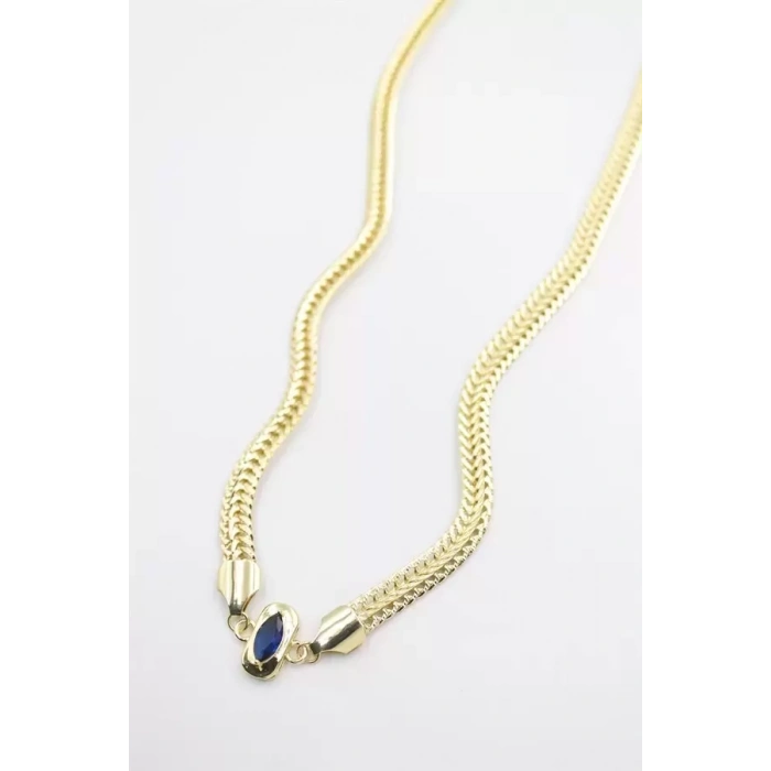 HERŞEYTREND Taşlı Vip Kolye - Altın