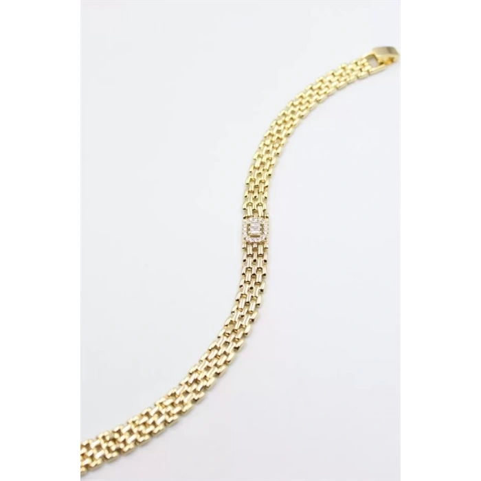 HERŞEYTREND Taşlı Xuping Bileklik - Altın