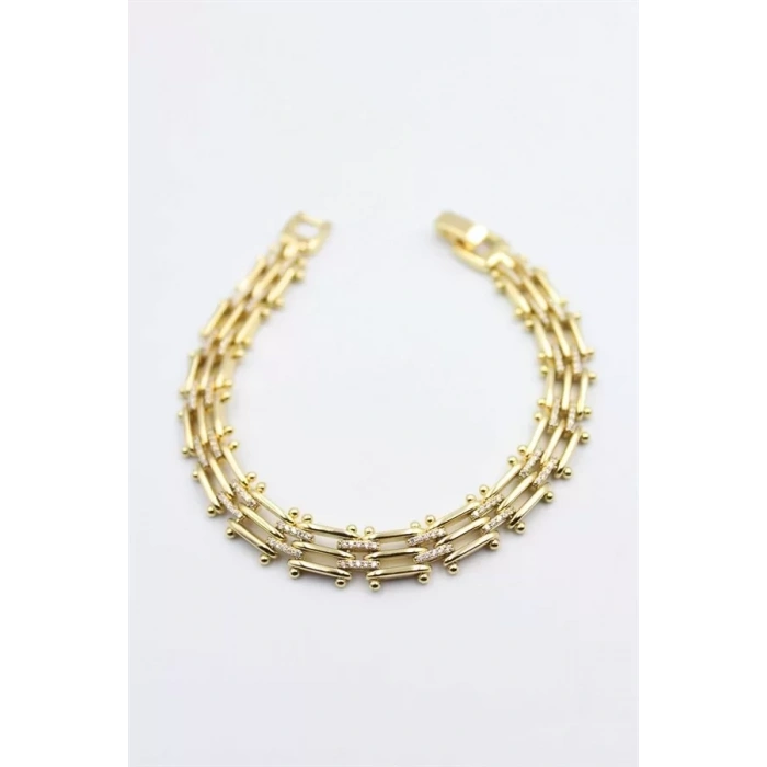 HERŞEYTREND Taşlı Xuping Bileklik - Altın