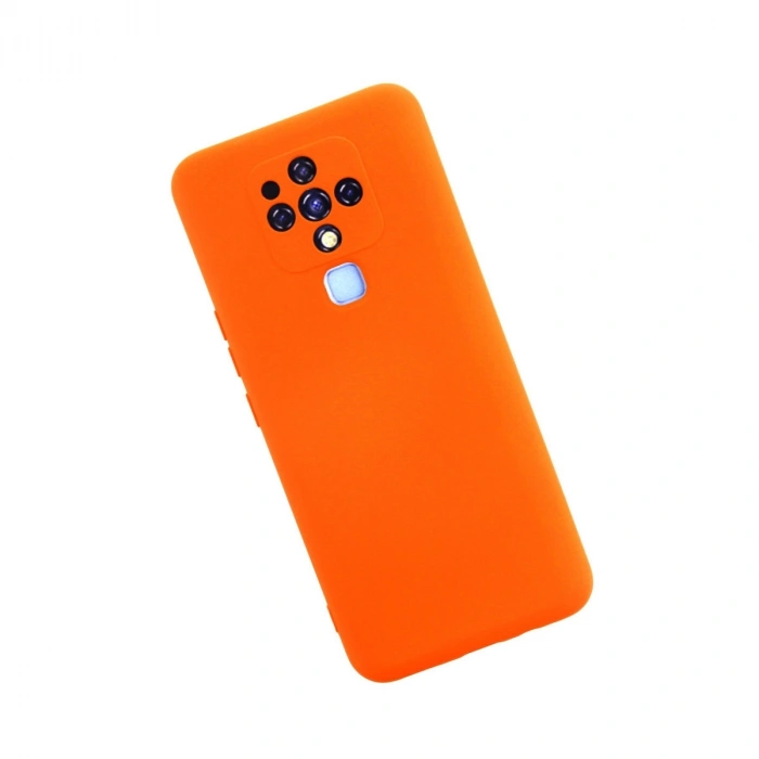 HERŞEYTREND Tecno Camon 16 Kılıf Nano İçi Kadife Silikon - Turuncu