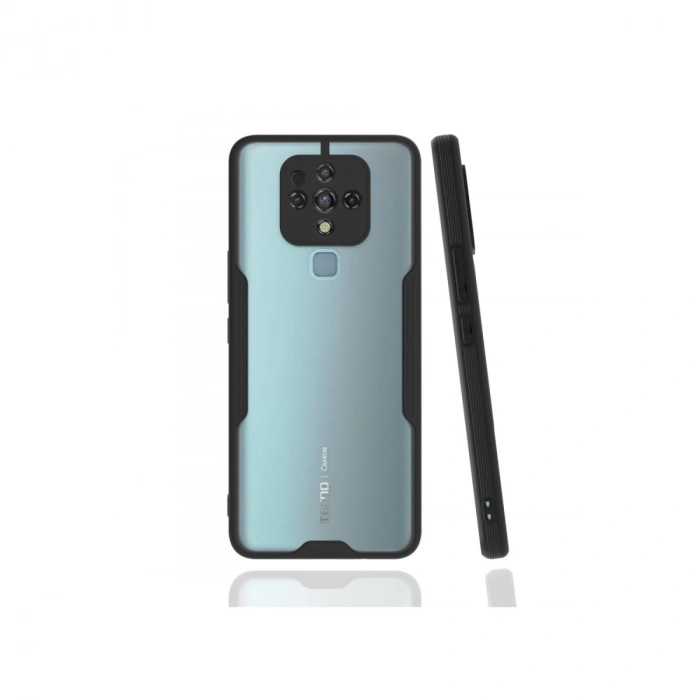 HERŞEYTREND Tecno Camon 16 Kılıf Platin Silikon - Siyah