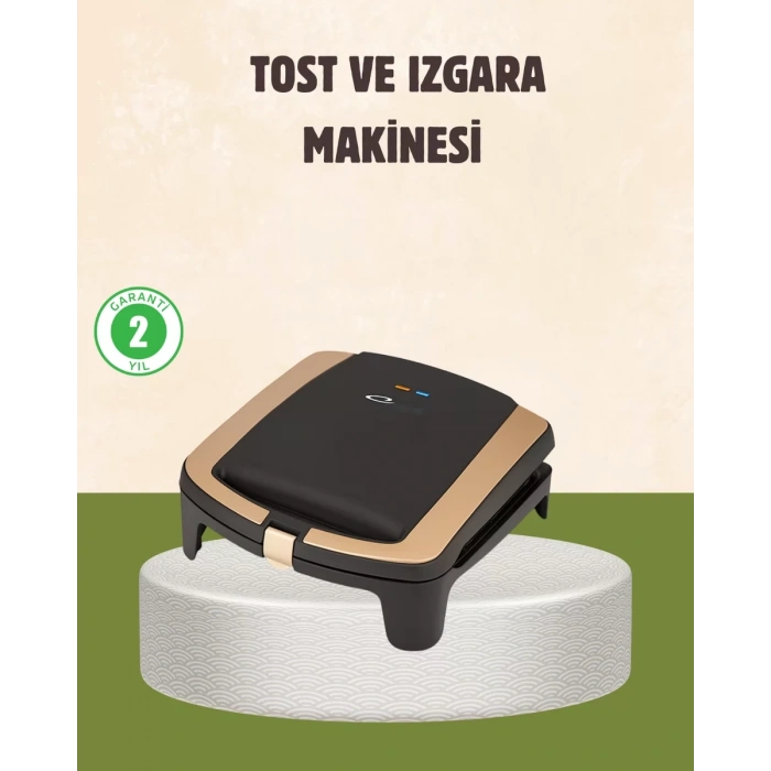 HERŞEYTREND Tost Makinesi Isı Kontrollü 4 Dilim Kapasiteli