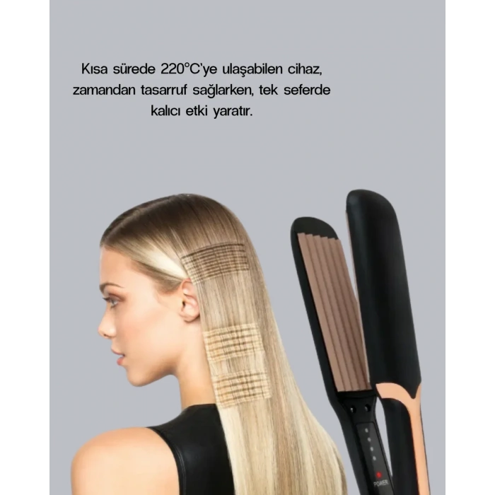 HERŞEYTREND Tost Model Saç Maşası 220°C Hızlı Isınan