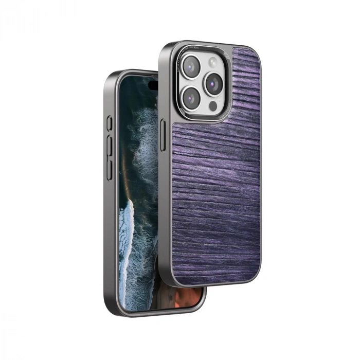 HERŞEYTREND Venco Apple İphone 14 Pro Wave Kapak - Derin Mor
