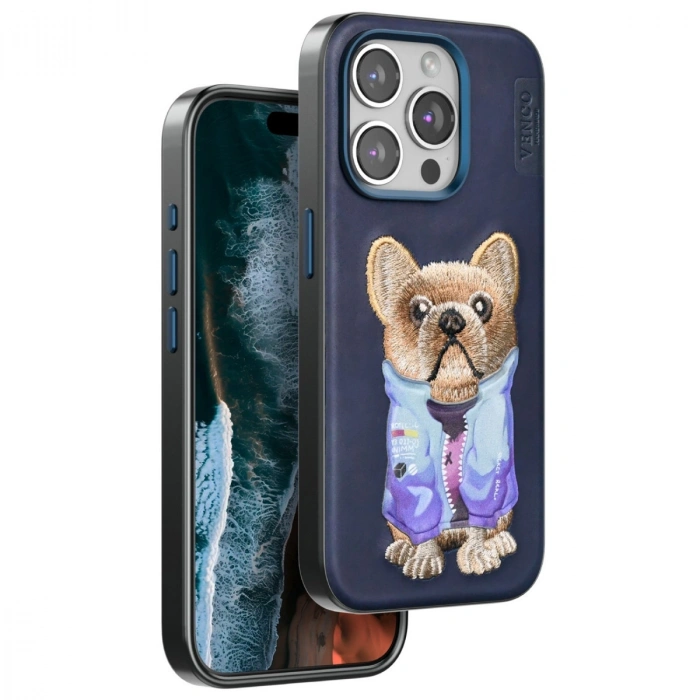 HERŞEYTREND Venco Apple İphone 15 Pro Max Cute Desenli Kapak - Lacivert