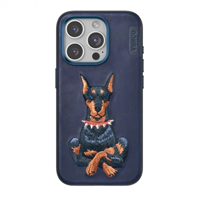 HERŞEYTREND Venco Apple İphone 15 Pro Max Perma Desenli Kapak - Lacivert