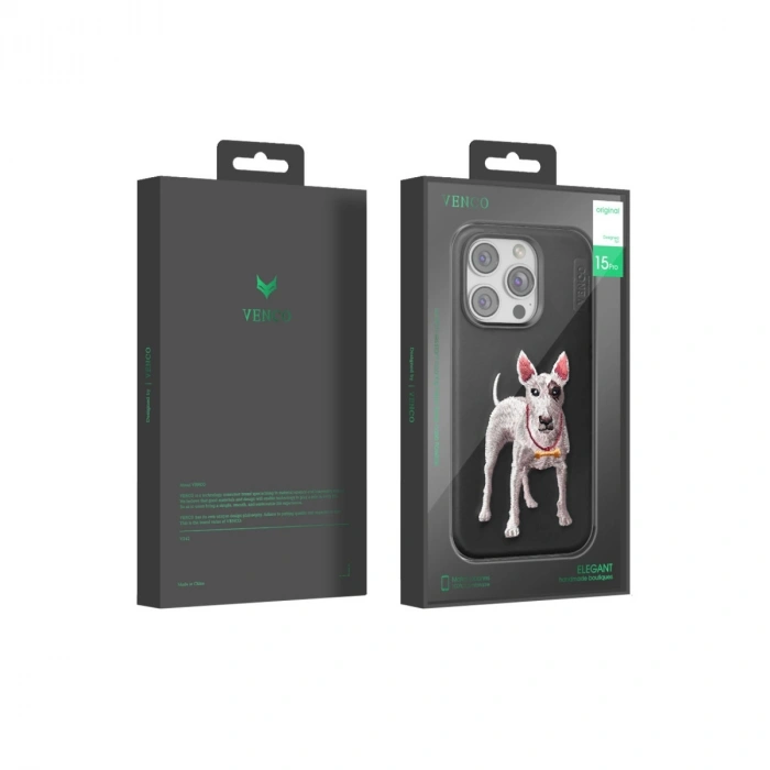 HERŞEYTREND Venco İphone 15 Pro Perma Desenli Kapak - Siyah