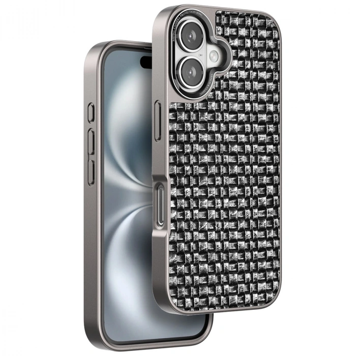 HERŞEYTREND Venco İphone 16 Brand Kapak - Gümüş