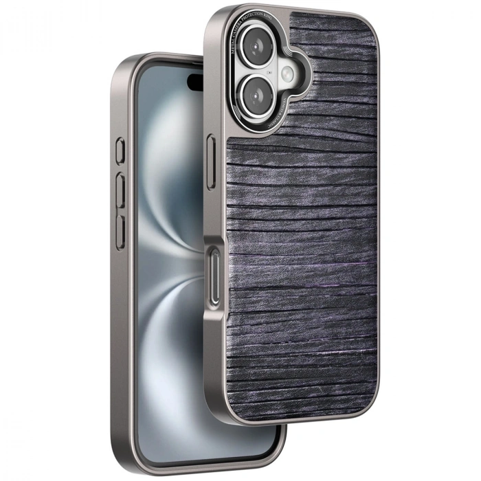 HERŞEYTREND Venco İphone 16 Wave Kapak - Derin Mor