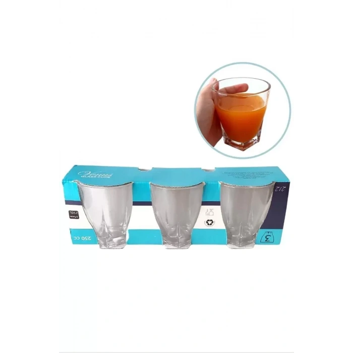 HERŞEYTREND Venüs 3lü Su Bardağı 250Ml Royaleks-212