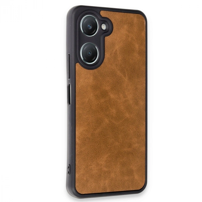 HERŞEYTREND Vivo Y18 Kılıf Aras Deri Kapak - Taba
