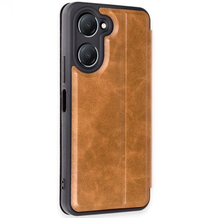 HERŞEYTREND Vivo Y18 Kılıf Flip Cover - Taba