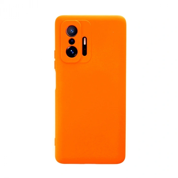 HERŞEYTREND Xiaomi Mi 11t Pro Kılıf Nano İçi Kadife Silikon - Turuncu